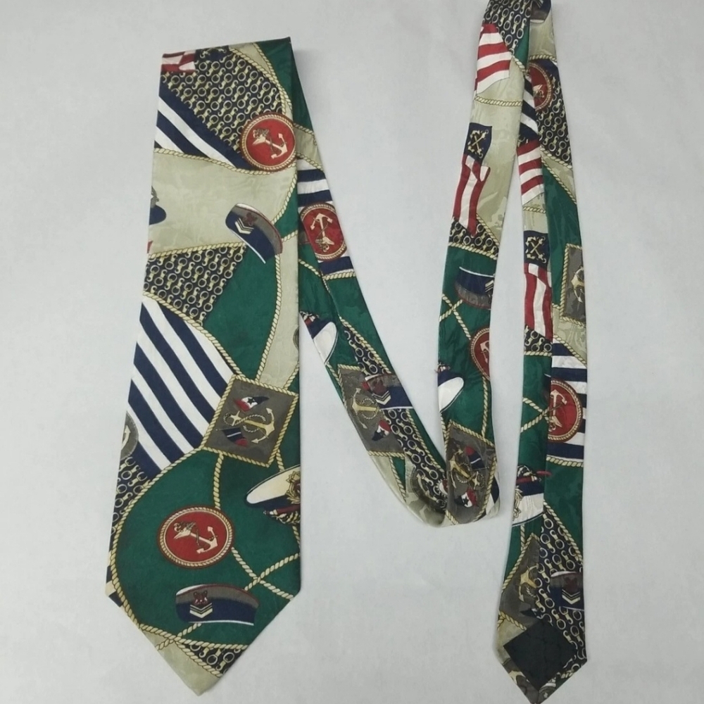 Domenico Franco Como Men's Necktie 4"x 59" Boat Theme